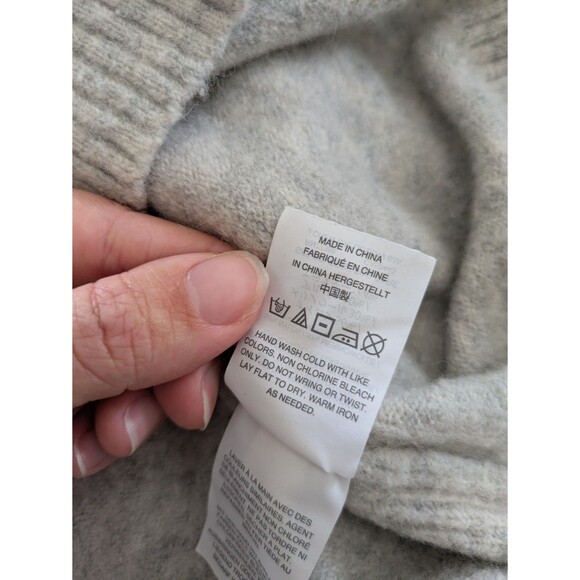 J Crew Merino Wool Alpaca Sweater Hi Low Turtleneck Cozy Medium - Picture 8 of 10